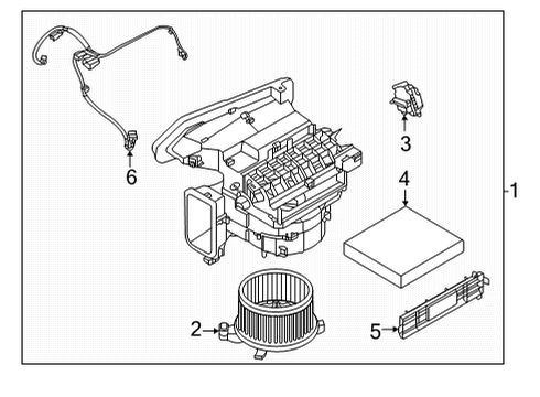 2022 Nissan Pathfinder BLOWER ASSY-FRONT Diagram for 27200-6TA0C