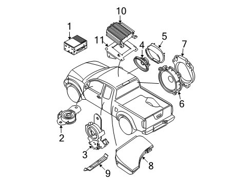 2020 Nissan Frontier Control Assembly - Av Diagram for 25915-9BM0C