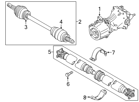 2020 Nissan Murano Axle & Differential - Rear Diagram