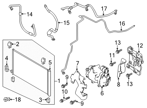 Condenser & Liquid Tank Assy Diagram for 92100-ABA3A