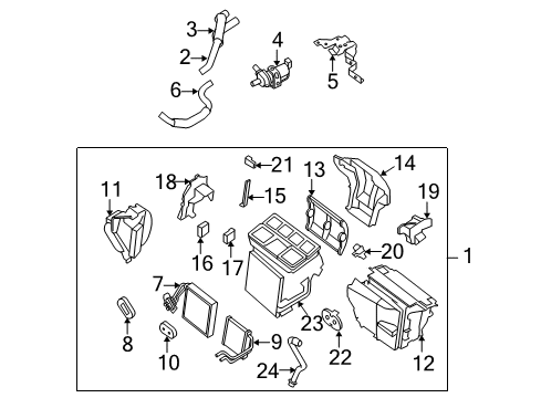 Case ASY-Heater Diagram for 27120-JA00A