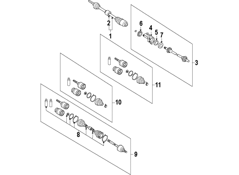 2021 Nissan Sentra Front Axle, Axle Shafts & Joints, Drive Axles Diagram