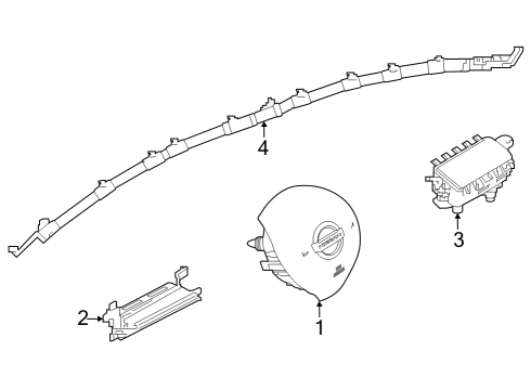 Module Assembly - Curtain Air Bag, LH Diagram for 985P1-9HB8A