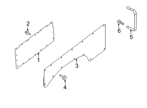 2021 Nissan NV 3500 Interior Trim - Side Panel Diagram 1