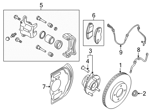 2019 Nissan Rogue Seal Kit Disc Diagram for D1120-4BT0B