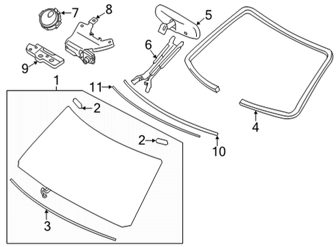 2020 Nissan Armada Wipers Diagram 1