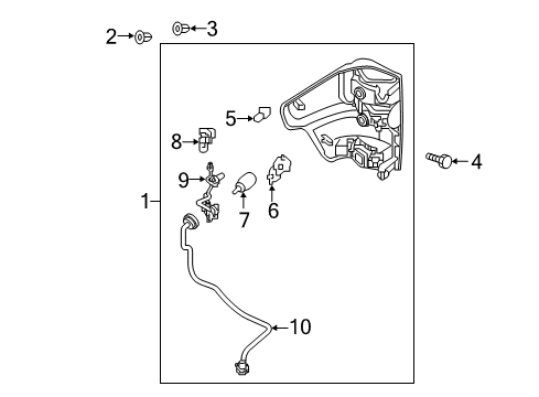 2021 Nissan Titan Combination Lamps Diagram