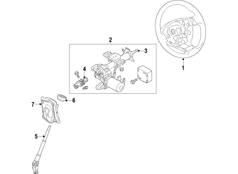 2020 Nissan NV Steering Column & Wheel, Steering Gear & Linkage Diagram 1