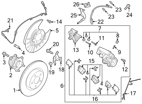 2023 Nissan ARIYA BRAKE ASSY-DISC,REAR RH Diagram for D4000-5MP0A