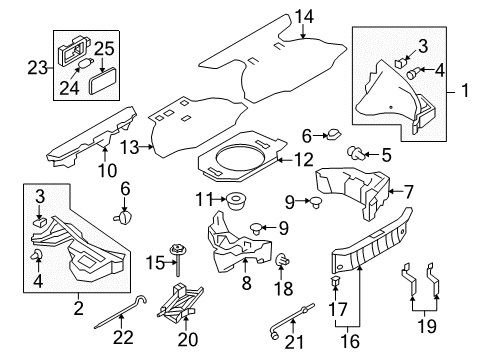 2020 Nissan 370Z Interior Trim - Rear Body Diagram 2