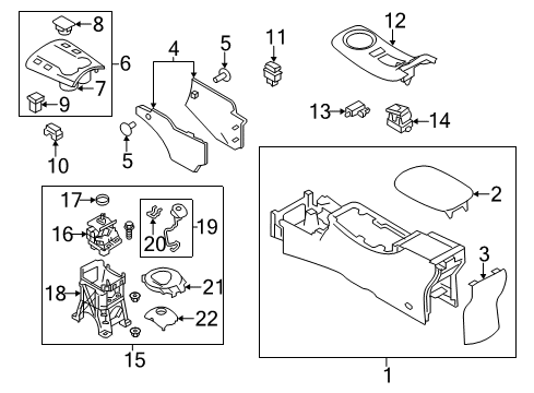 2013 Nissan Leaf DEVICE ASSY - TRANSMISSION CONTROL Diagram for 34901-5SA1B