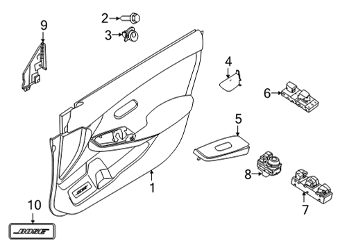 2021 Nissan Sentra Mirrors Diagram 1