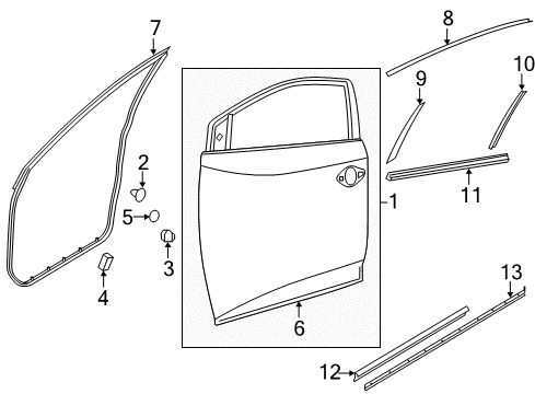 2021 Nissan Murano Door & Components Diagram 1