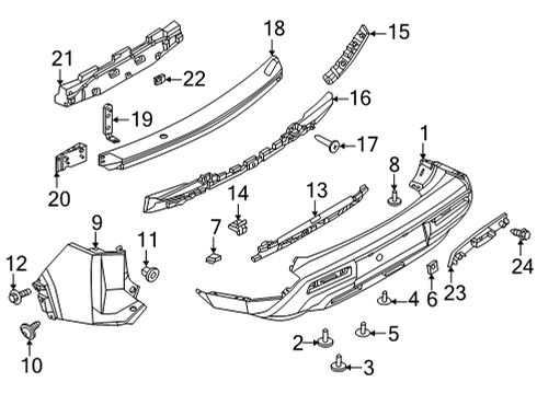 2024 Nissan Pathfinder FINISHER-REAR BUMPER,LOWER Diagram for 85018-6TA4A