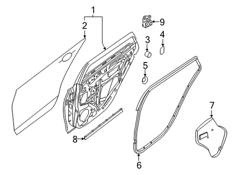 2021 Nissan Sentra Door & Components Diagram 2