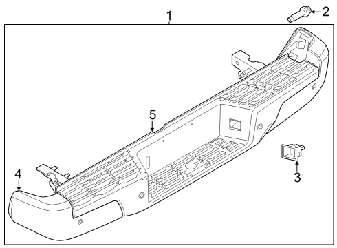 2024 Nissan Frontier BUMPER ASSY-REAR Diagram for 85010-9BW8B