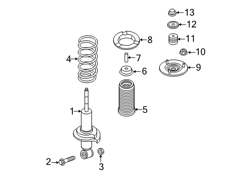 2021 Nissan Titan Struts & Components - Front Diagram