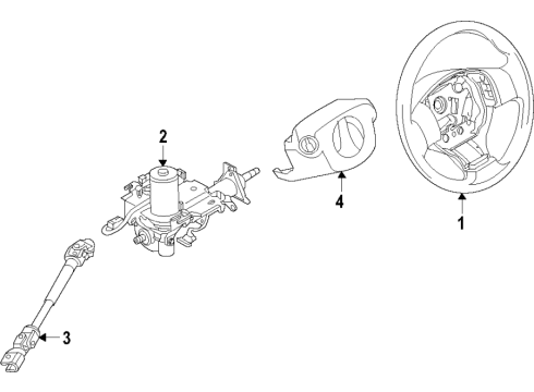 2021 Nissan Rogue Steering Column & Wheel, Steering Gear & Linkage Diagram 1