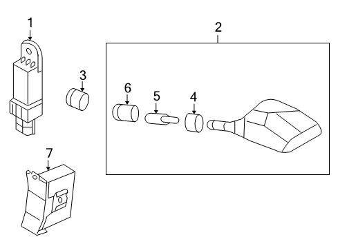 2020 Nissan GT-R Tire Pressure Monitoring Diagram