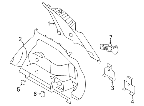 2020 Nissan Rogue Interior Trim - Quarter Panels Diagram