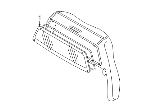 2021 Nissan Frontier Glass & Hardware - Back Glass Diagram