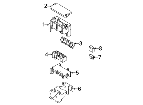 2024 Nissan Versa Bracket-Engine Room Harness Diagram for 24387-5RB1A