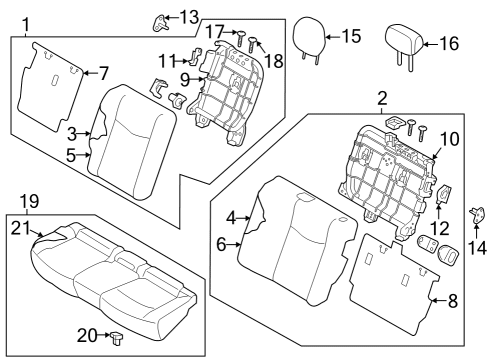 2021 Nissan Leaf Rear Seat Diagram