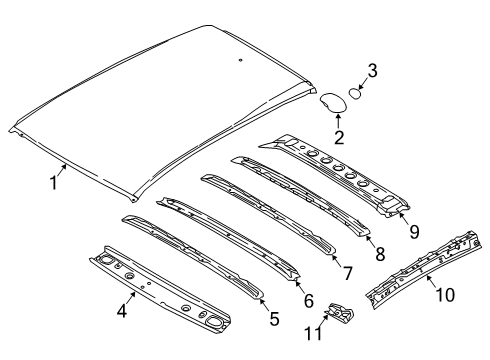 2021 Nissan Kicks Roof & Components Diagram