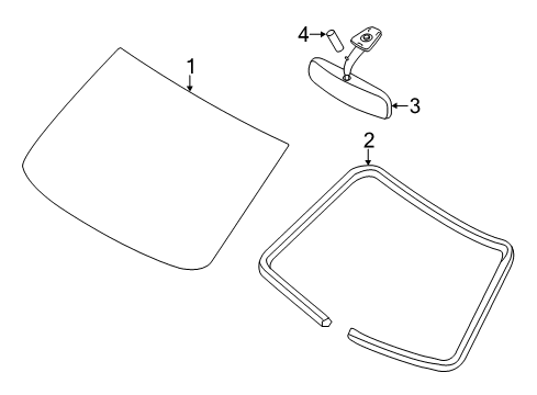 2020 Nissan NV Windshield Glass Diagram