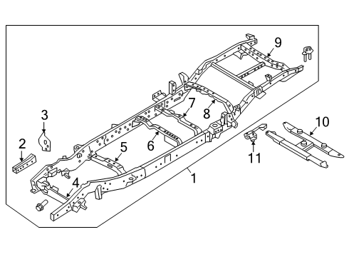 2020 Nissan Titan Frame & Components Diagram 1