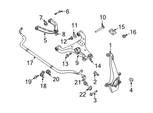 Link COMPL-Front Suspension,Upper LH Diagram for 54525-5ZA0A