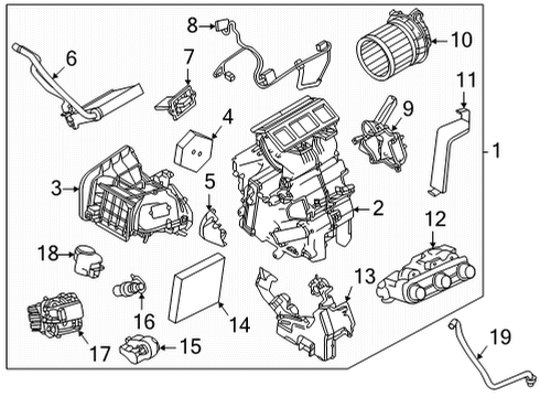 2020 Nissan Versa Heater Core & Control Valve Diagram