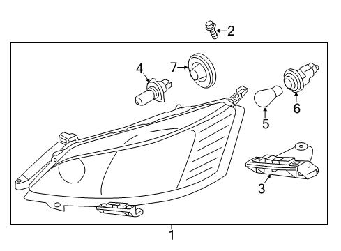 2021 Nissan NV Headlamp Components Diagram