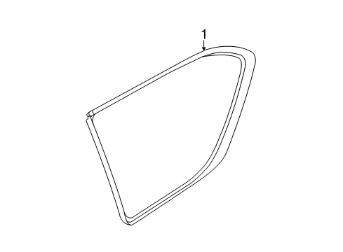 2020 Nissan Armada Quarter Panel - Glass & Hardware Diagram