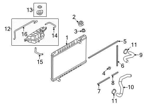 2021 Nissan GT-R Radiator & Components Diagram