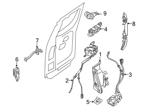 Lock Assy-Rear Door,Rh Diagram for 82540-9BU1A