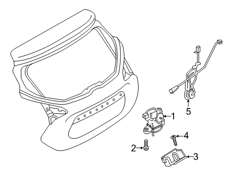 2021 Nissan Kicks Lock & Hardware Diagram 2