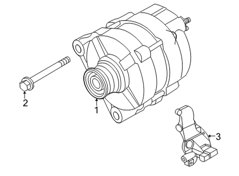 2023 Nissan Rogue Alt Assembly Diagram for 23100-6RC0A