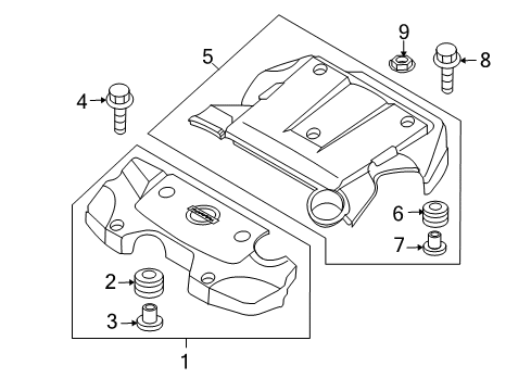 2020 Nissan 370Z Engine Appearance Cover Diagram