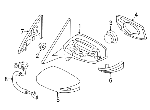 2020 Nissan Maxima Mirrors Diagram 1