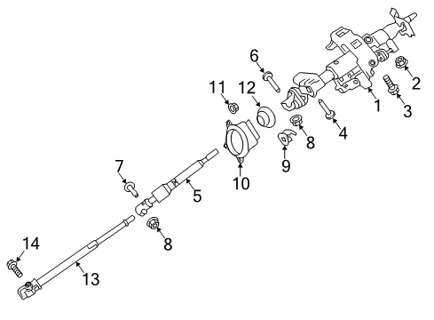 2021 Nissan Titan Steering Column & Wheel, Steering Gear & Linkage Diagram 2