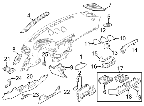 2023 Nissan Z SWITCH ASSY-STOP LAMP Diagram for 25320-6HL0A