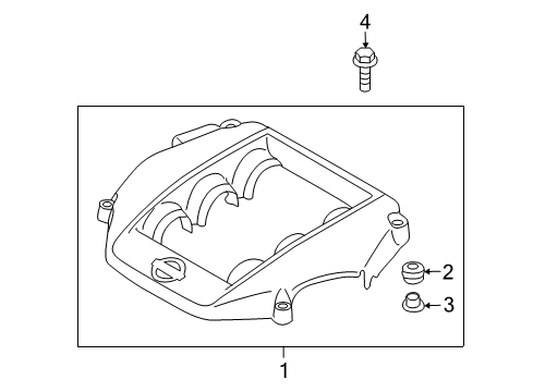 2020 Nissan GT-R Engine Appearance Cover Diagram