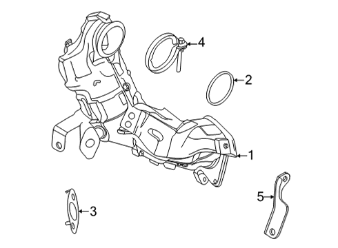 2023 Nissan Rogue THREE WAY CATALYTIC CONVERTER Diagram for B08A2-6RX0A