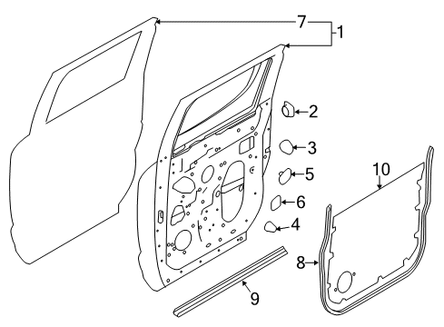 2021 Nissan Titan Door & Components Diagram 2