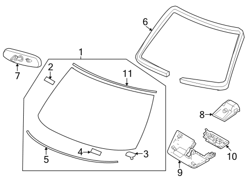 2023 Nissan Z GLASS-WINDSHIELD Diagram for G2700-6GP0A