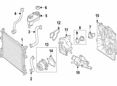 2021 Nissan Rogue Sport Cooling System, Radiator, Water Pump, Cooling Fan Diagram 2