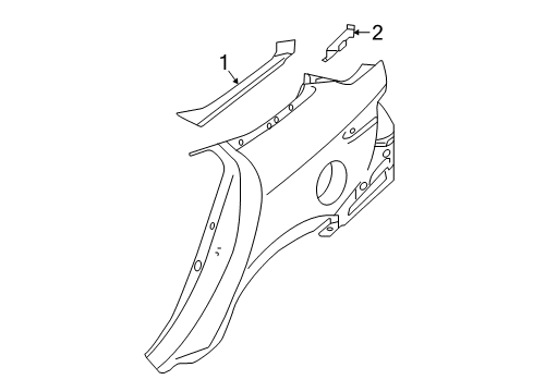 2020 Nissan Maxima Exterior Trim - Quarter Panel Diagram