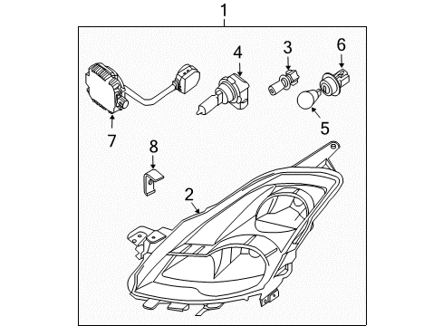 Bulb Diagram for 26297-9B91A