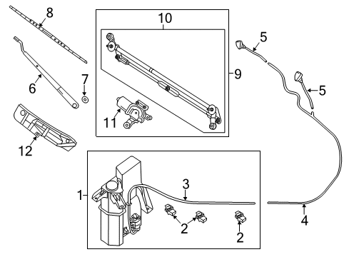 2020 Nissan NV Wiper & Washer Components Diagram